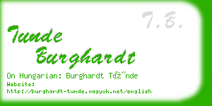 tunde burghardt business card